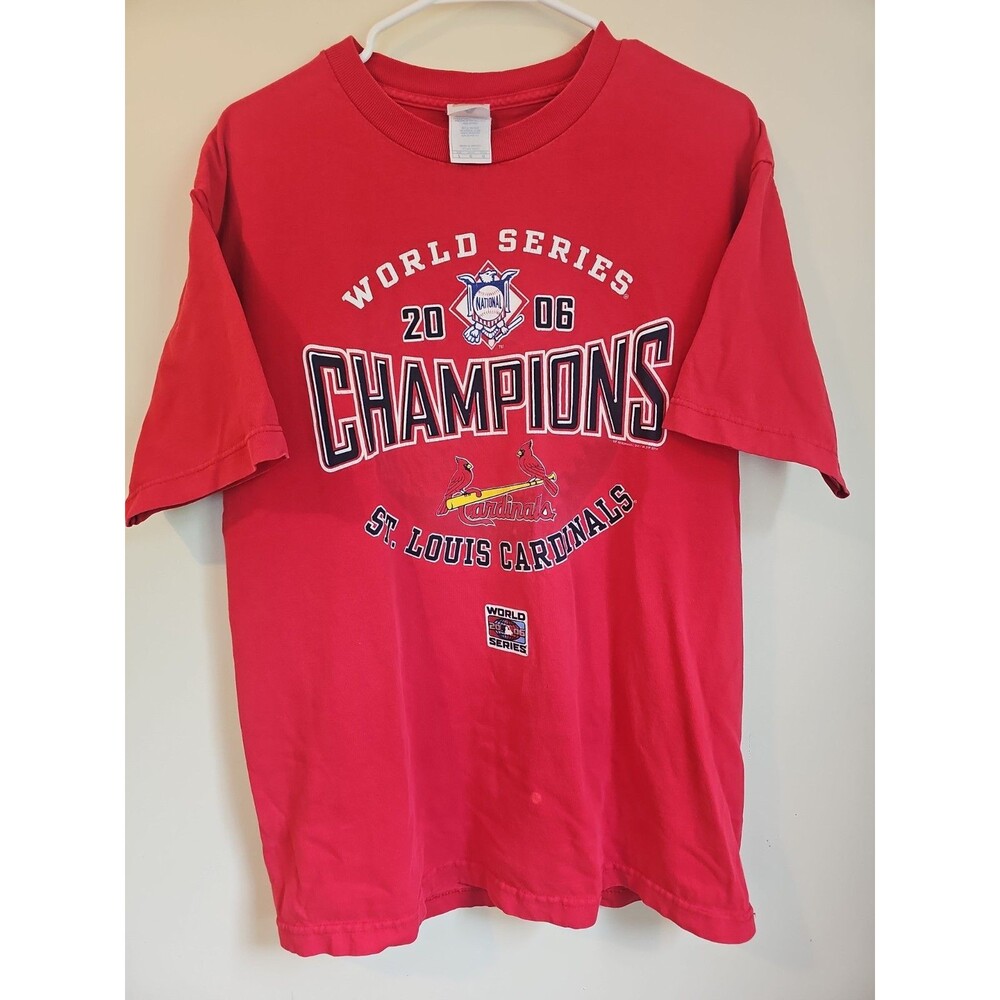 Vintage Y2K St Louis Cardinals 2006 World Series Champions T Shirt Mens Large